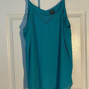 Teal Chiffon Tank Torrid Size 1